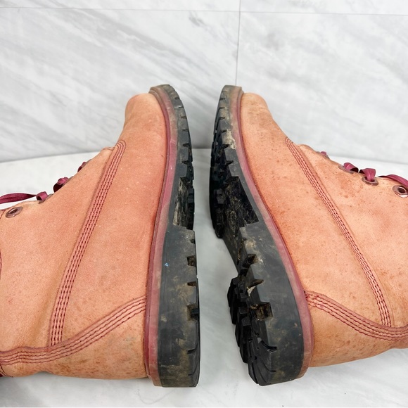 Timberland Satin Collar Waterbuck Leather Boot Pomegranate 7.5 - Picture 7 of 9